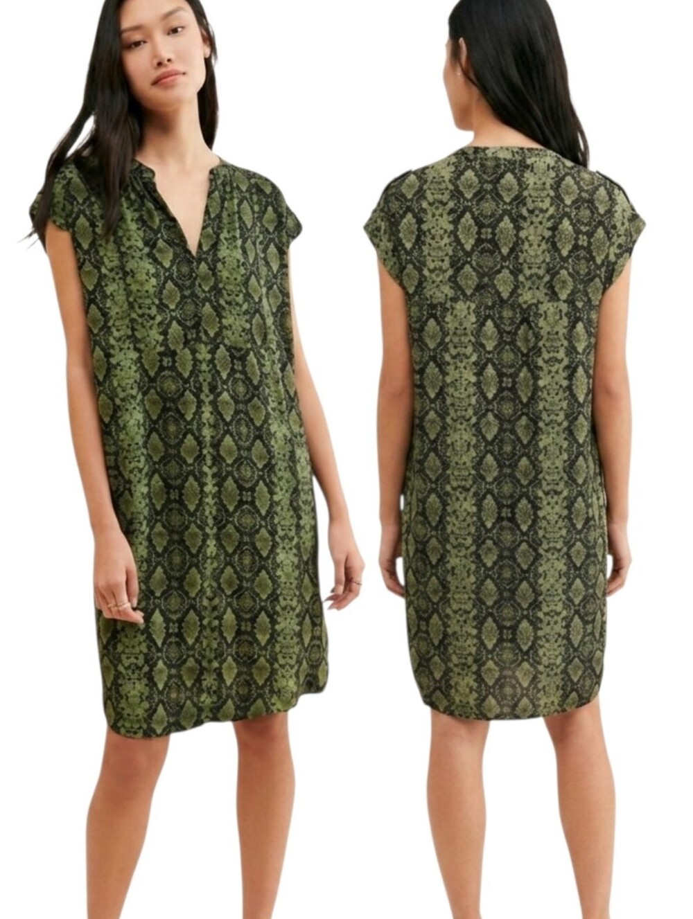 ANTHROPOLOGIE "Rachel" Snake Print Tunic Mini Dress - Size XS